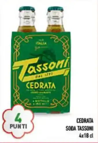 Conad CEDRATA SODA TASSONI 4x18 cl offerta