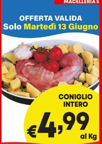 DEM CONIGLIO INTERO offerta