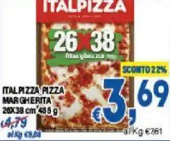 DEM ITALPIZZA PIZZA MARGHERITA 26x38 cm 485 g offerta