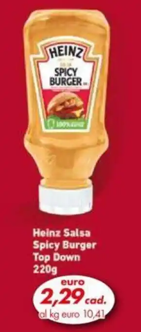 Italmark Heinz Salsa Spicy Burger Top Down 220g offerta