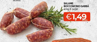 Mercatò Extra SALAME BOCCONCINO GABBÀ offerta