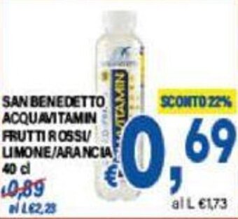 DEM SAN BENEDETTO ACQUAVITAMIN FRUTTI ROSSI LIMONE/ARANCIA 40 cl offerta
