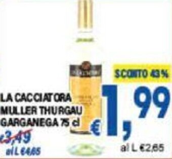 DEM LA CACCIATORA MULLER THURGAU GARGANEGA 75 cl offerta