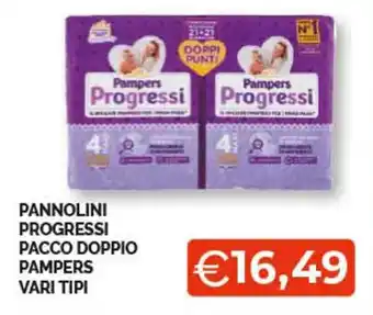 PANNOLINI PROGRESSI PACCO DOPPIO PAMPERS VARI TIPI