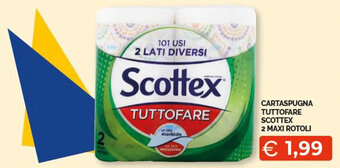 Mercatò Extra CARTASPUGNA TUTTOFARE SCOTTEX 2 MAXI ROTOLI offerta