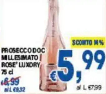DEM PROSECCO DOC MILLESIMATO ROSE LUXORY 75 cl offerta