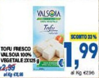 TOFU FRESCO VALSOLA 100% VEGETALE 2X125 g