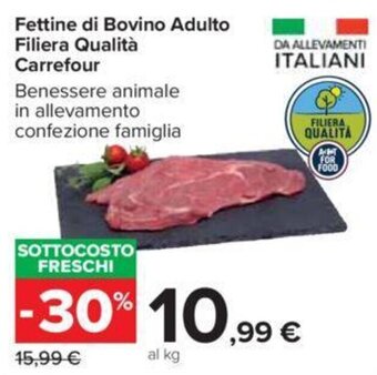 Carrefour Fettine di Bovino Adulto Filiera Qualità Carrefour offerta
