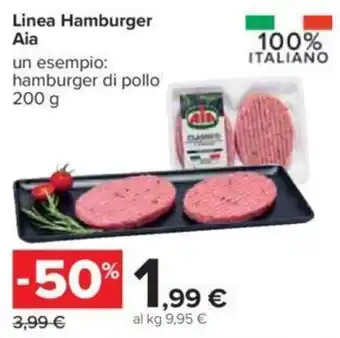 Carrefour Linea Hamburger AIA hamburger di pollo 200 g offerta