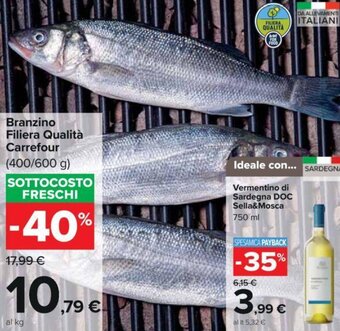 Carrefour Branzino Filiera Qualità Carrefour (400/600 G) offerta