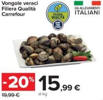Carrefour Vongole veraci Filiera Qualità Carrefour offerta