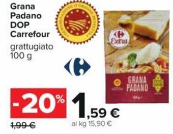 Carrefour Grana Padano DOP Carrefour grattugiato 100 g offerta