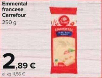 Carrefour Emmental francese Carrefour 250 g offerta