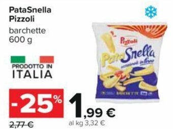 Carrefour PataSnella Pizzoli barchette 600 g offerta