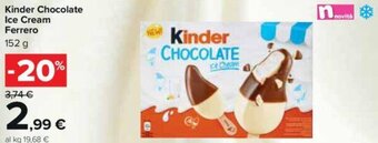 Carrefour Kinder Chocolate Ice Cream Ferrero 152 g offerta
