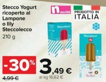 Stecco Yogurt ricoperto al Lampone o Illy Steccolecco 210 g
