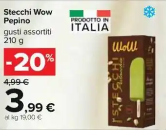 Carrefour Stecchi Wow Pepino gusti assortiti 210 g offerta
