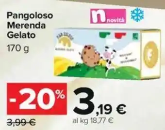 Carrefour Pangoloso Merenda Gelato 170 g offerta