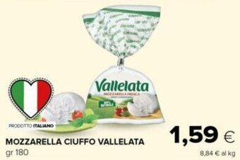 Oasi MOZZARELLA CIUFFO VALLELATA gr 180 offerta