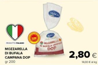 Oasi MOZZARELLA DI BUFALA CAMPANA DOP gr 200 offerta
