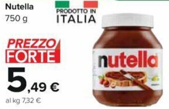 Carrefour Nutella 750 g offerta