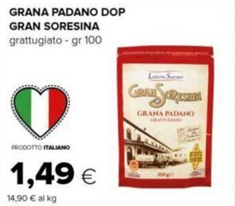 Oasi GRANA PADANO DOP GRAN SORESINA grattugiato - gr 100 offerta