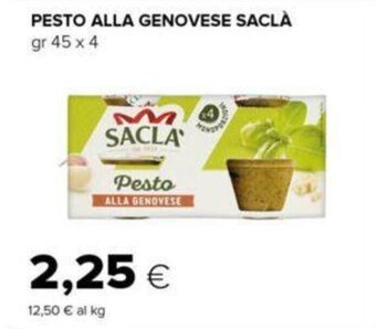 Oasi PESTO ALLA GENOVESE SACLÀ gr 45 x 4 offerta
