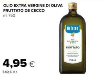 Oasi OLIO EXTRA VERGINE DI OLIVA FRUTTATO DE CECCO ml 750 offerta