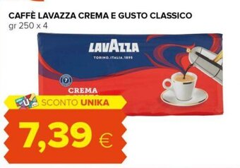 Oasi CAFFÈ LAVAZZA CREMA E GUSTO CLASSICO gr 250 x 4 offerta