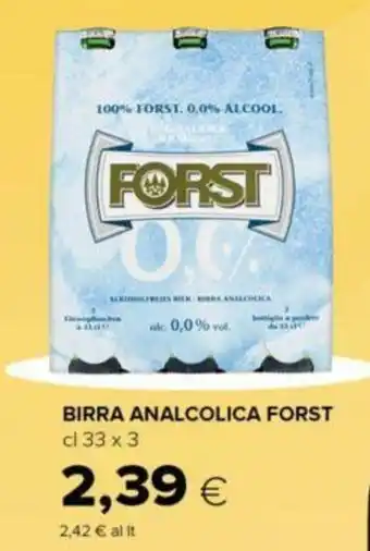Oasi BIRRA ANALCOLICA FORST cl 33 x 3 offerta