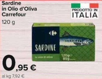 Carrefour Sardine in Olio d'Oliva Carrefour 120 g offerta