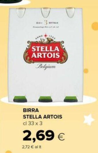 Oasi BIRRA STELLA ARTOIS cl 33 x 3 offerta