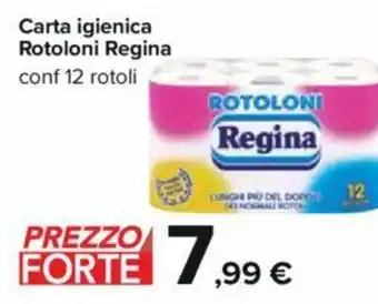 Carrefour Carta igienica Rotoloni Regina conf 12 rotoli offerta