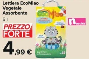 Carrefour Lettiera EcoMiao Vegetale Assorbente 5 l offerta
