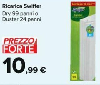 Carrefour Ricarica Swiffer Dry 99 panni o Duster 24 panni offerta