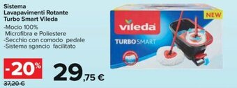 Carrefour Sistema Lavapavimenti Rotante Turbo Smart Vileda offerta