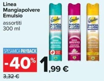 Carrefour Linea Mangiapolvere Emulsio 300 ml offerta