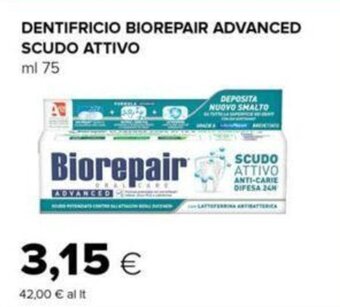 Oasi DENTIFRICIO BIOREPAIR ADVANCED SCUDO ATTIVO ml 75 offerta
