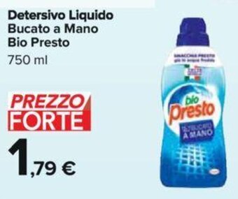 Carrefour Detersivo Liquido Bucato a Mano Bio Presto 750 ml offerta