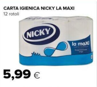 CARTA IGIENICA NICKY LA MAXI 12 rotoli