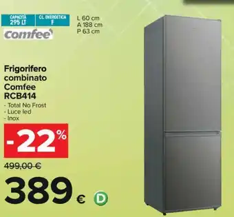 Carrefour Frigorifero combinato Comfee RCB414 offerta