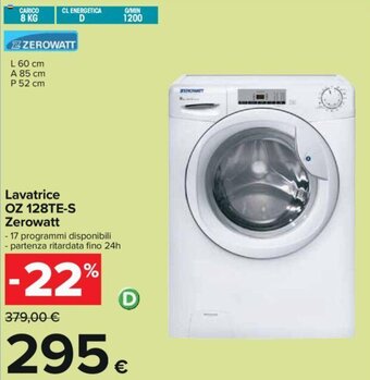 Carrefour Lavatrice OZ 128TE-S Zerowatt offerta