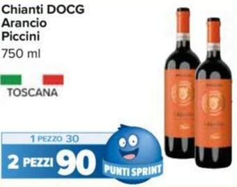 Carrefour Chianti DOCG Arancio Piccini 750 ml offerta
