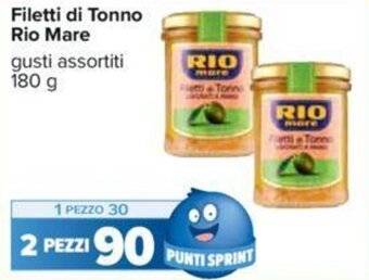 Carrefour Filetti di Tonno Rio Mare gusti assortiti 180 g offerta