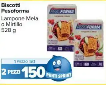 Carrefour Biscotti Pesoforma Lampone Mela o Mirtillo 528 g offerta