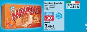 Carrefour Maxibon Specials gusti assortiti conf 4 pezzi 240 g offerta
