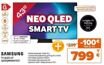 Expert SAMSUNG TV QLED 43" QE43QN90BATXZT offerta