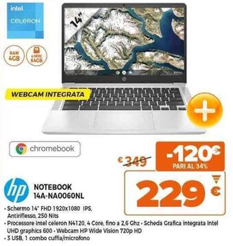 Expert hp NOTEBOOK 14A-NA0060NL offerta