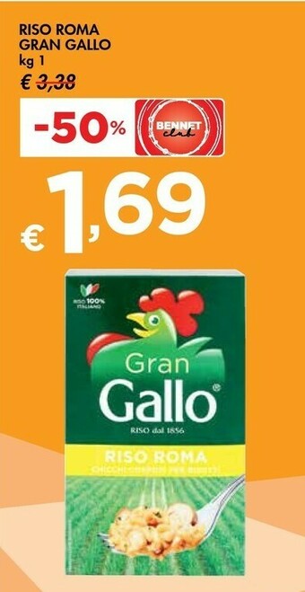 Bennet Riso Gallo - Risotti Riso Roma Gran Gallo 1000 g(ml) offerta