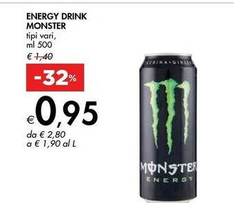 Bennet Monster Energy Drink offerta